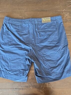 (12) Natural Reflections Blue Flat-Front Casual Shorts Light Breathable Summer